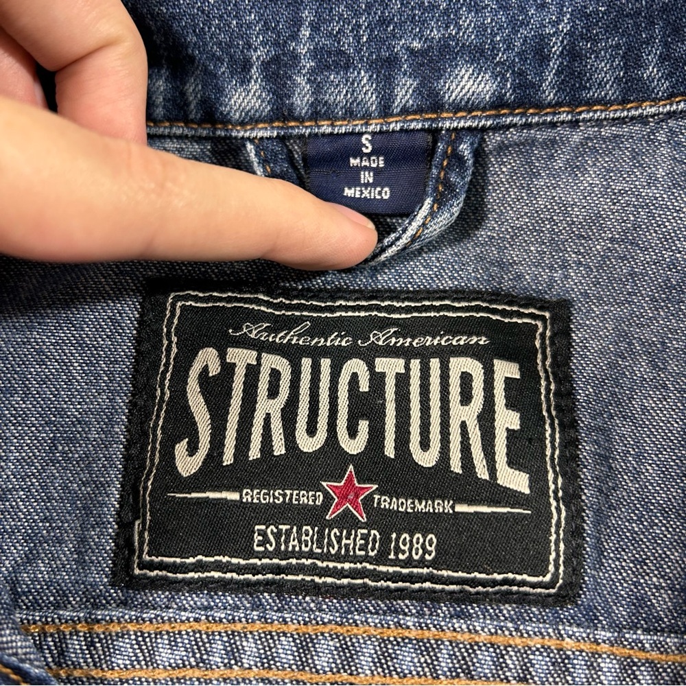 Structure Classic Blue Denim Jacket - Picture 4 of 10